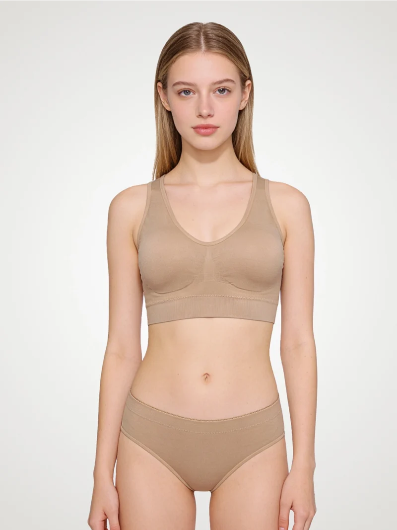 Seamless Comfort Bra Set , Invisible Support for Everyday Wear (3005-3)