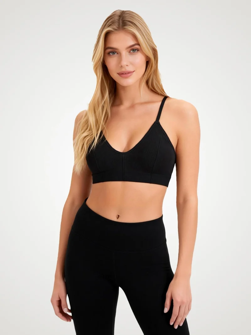 Ribbed Seamless Bra , Stylish Comfort (3516)