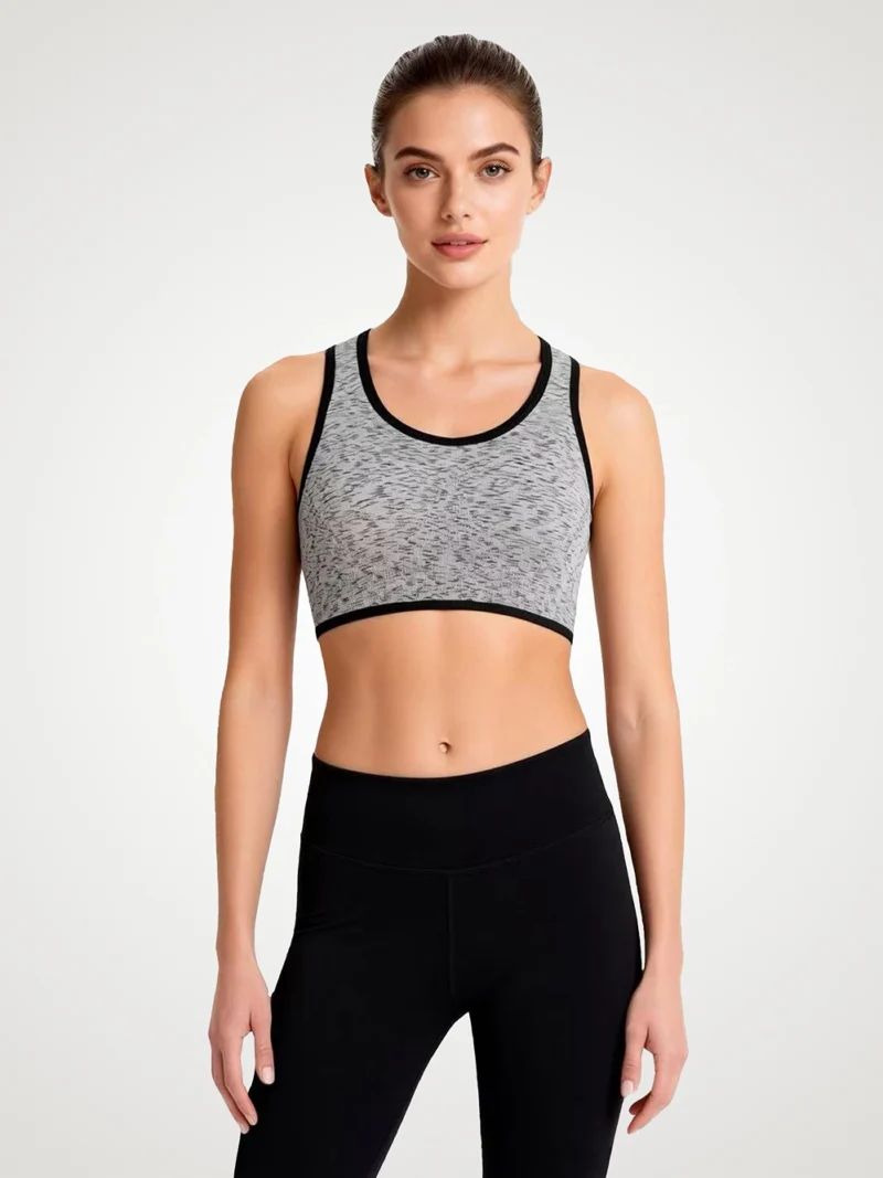 Seamless Heathered Racerback Sports Bra (3542)