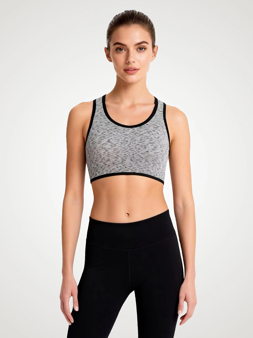 Seamless Heathered Racerback Sports Bra (3542)
