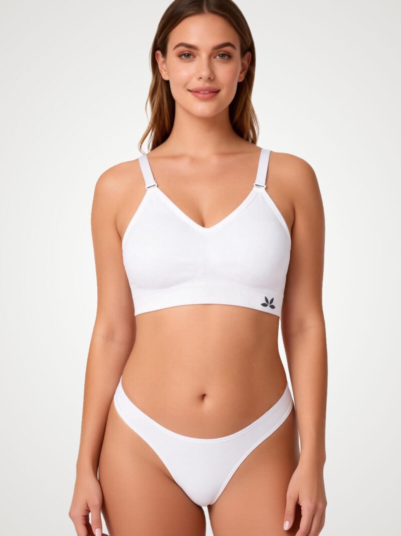 Plus-Size Seamless Double Layer Wireless Bra (3321)