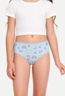 Girls' Cotton Rainbow & Cloud Print Briefs (5957)