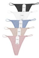 Ribbed Strap Thong (6555)
