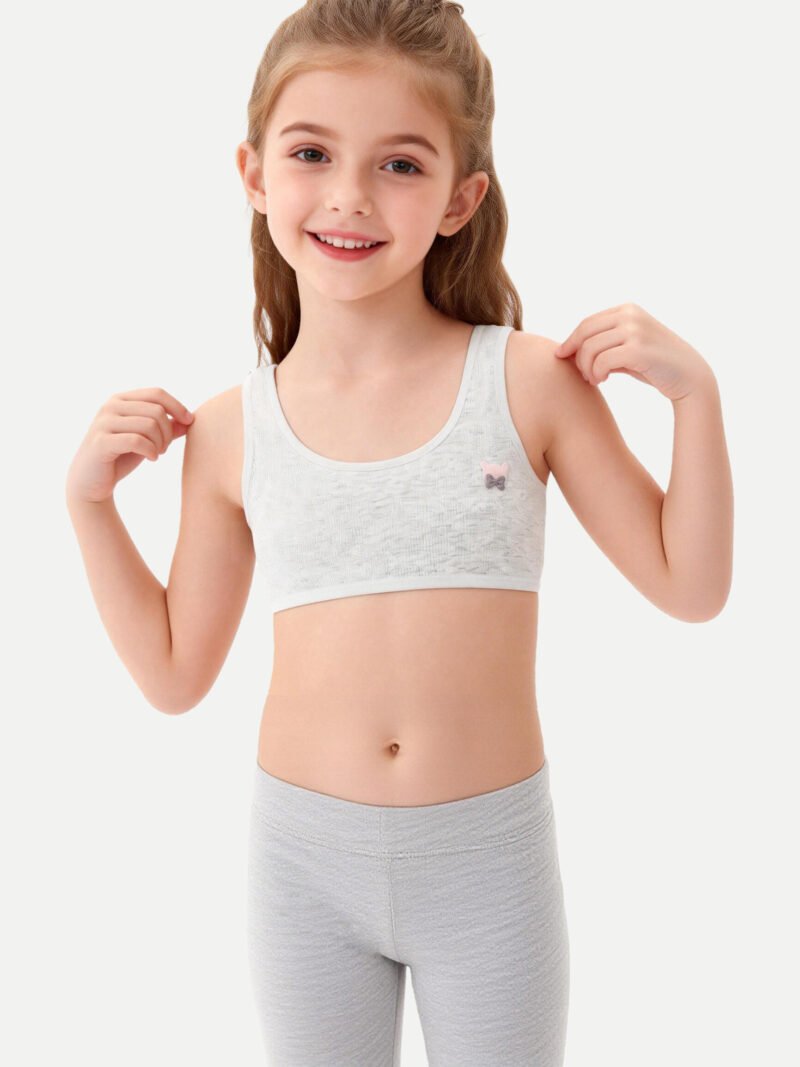 Girls' Cotton Ribbed Seamless Bralette (6765)