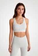 Cotton Ribbed Racerback Sports Bra (72002)