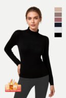 Women's Velvet Mock Neck Thermal Top (F4339)