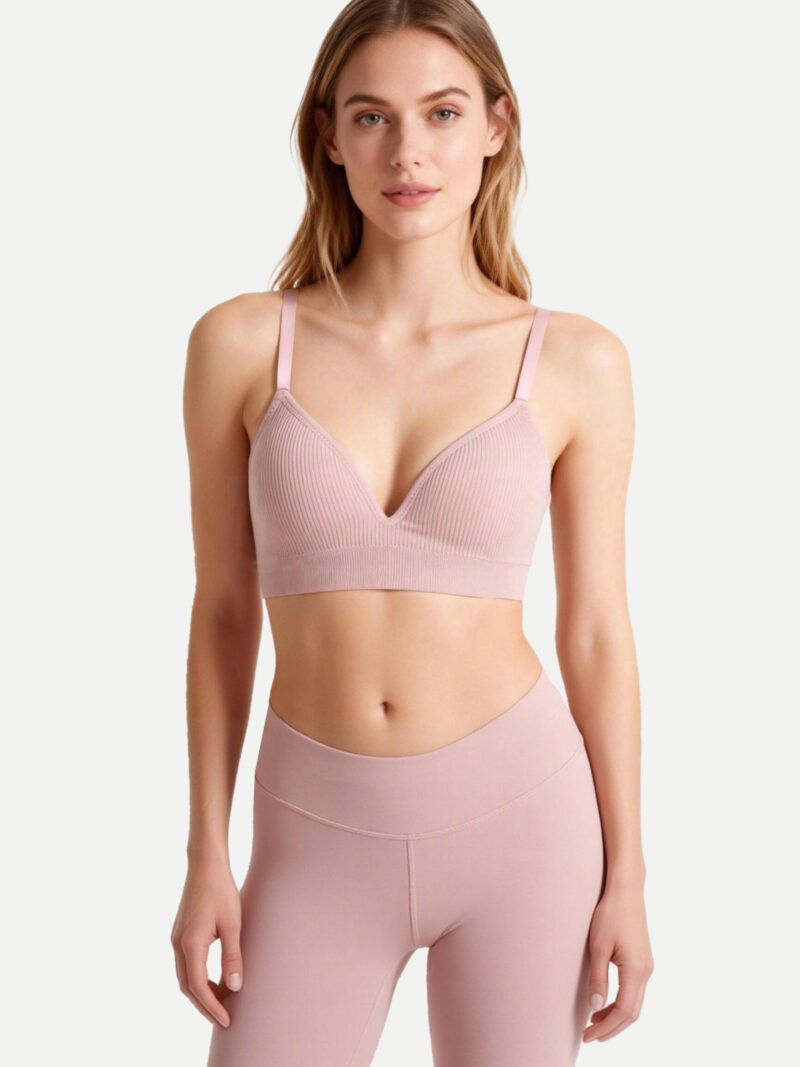 Ribbed Seamless Molded Cup Bra (H7502-4)