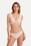 Lace Trim Invisible Front-Closure Bra(J5855)