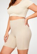 Plus-Size Invisible High-Waist Shapewear Shorts (T66051)