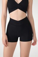 Ribbed High-Waist Yoga Shorts (YG25)