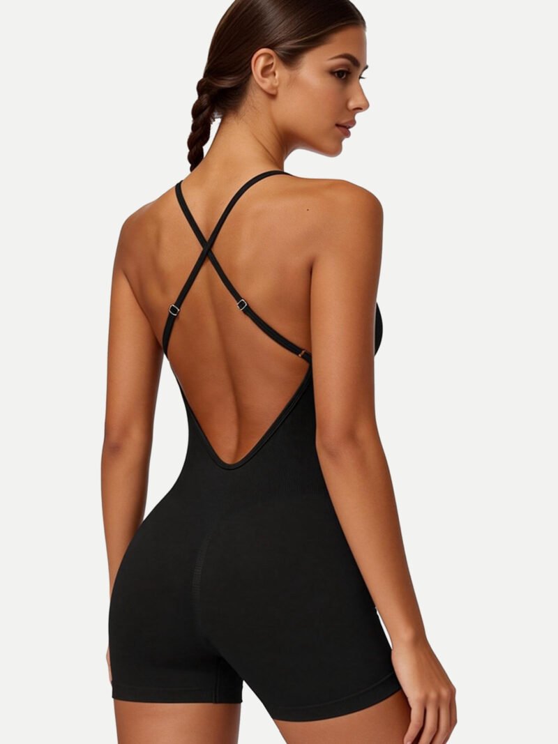 Seamless Crisscross Back Yoga Bodysuit (YG99018)