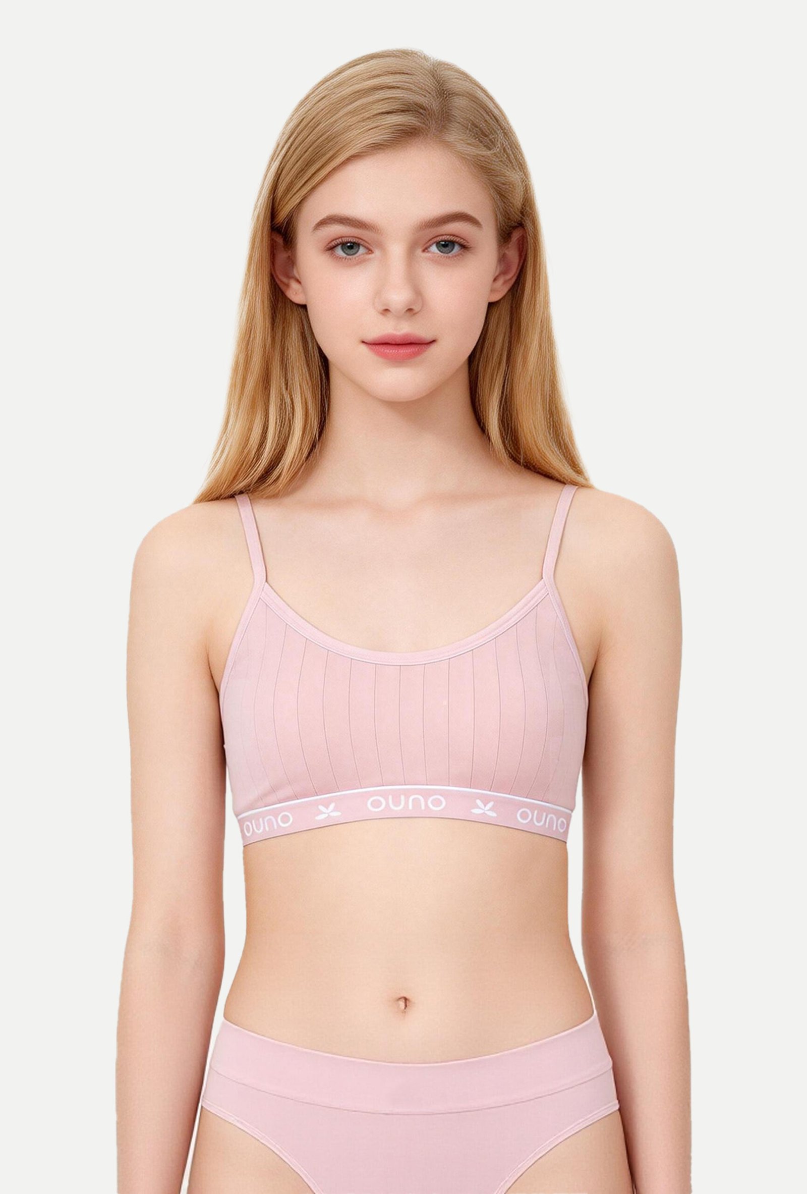 Girls' Soft Cotton Camisole Bra, Light Support Layering Essential (10156)