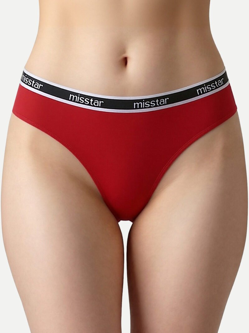 Low-Rise Thong Underwear, Seamless No-Show Comfort Briefs (10305)