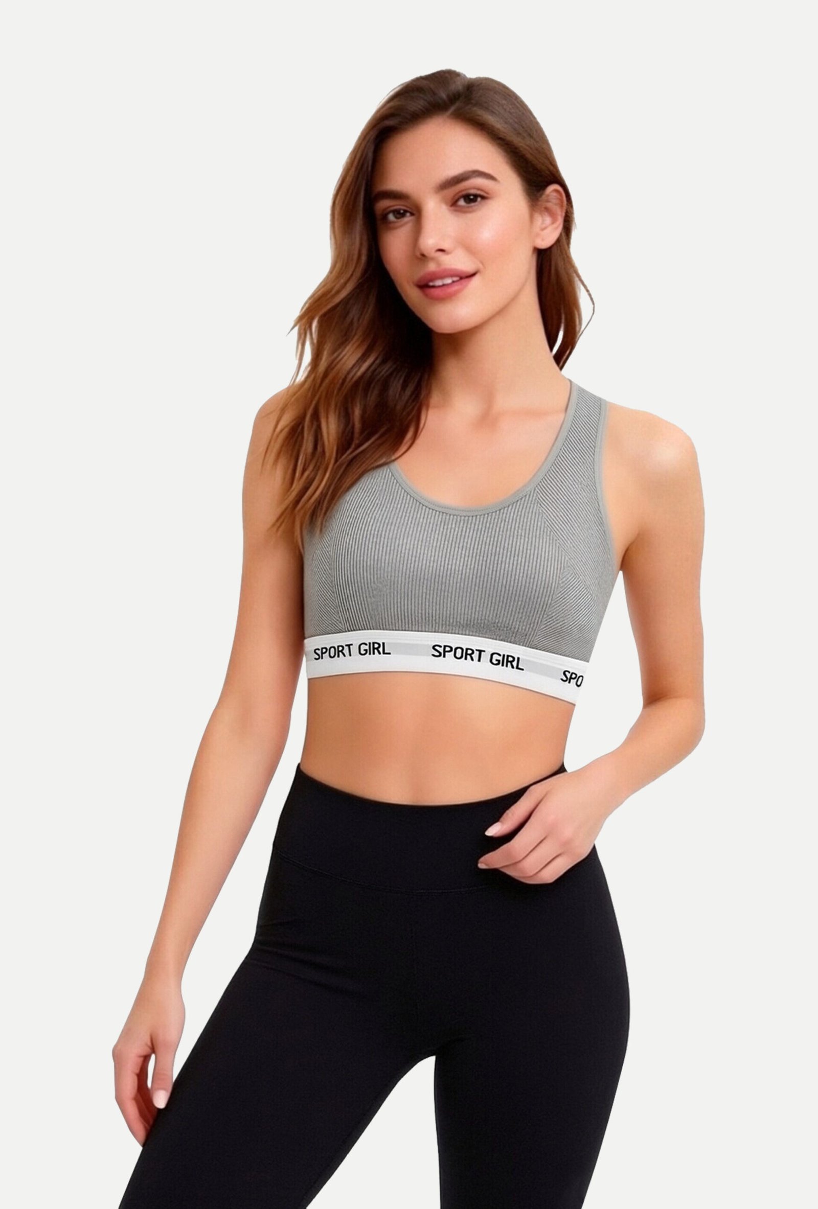 Seamless Racerback Sports Bra, High-Impact Workout Active Bra (83103)