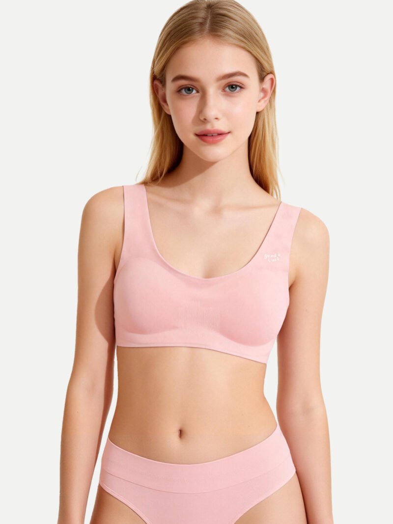 Girls' Bamboo Fiber Seamless Bra, Ultra-Soft Breathable Everyday Bra (V4129)